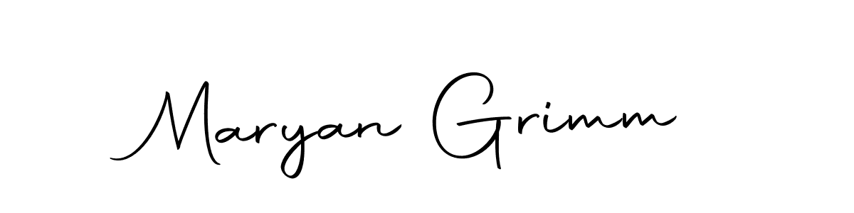 Create a beautiful signature design for name Maryan Grimm. With this signature (Autography-DOLnW) fonts, you can make a handwritten signature for free. Maryan Grimm signature style 10 images and pictures png