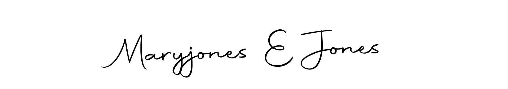 How to make Maryjones E Jones name signature. Use Autography-DOLnW style for creating short signs online. This is the latest handwritten sign. Maryjones E Jones signature style 10 images and pictures png