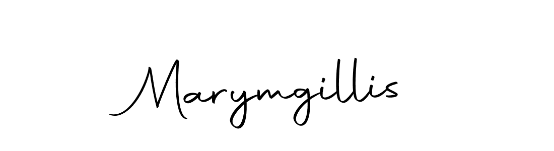 Design your own signature with our free online signature maker. With this signature software, you can create a handwritten (Autography-DOLnW) signature for name Marymgillis. Marymgillis signature style 10 images and pictures png