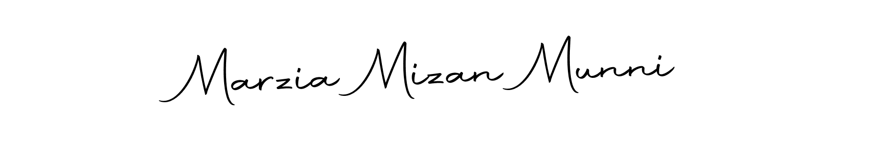 Design your own signature with our free online signature maker. With this signature software, you can create a handwritten (Autography-DOLnW) signature for name Marzia Mizan Munni. Marzia Mizan Munni signature style 10 images and pictures png