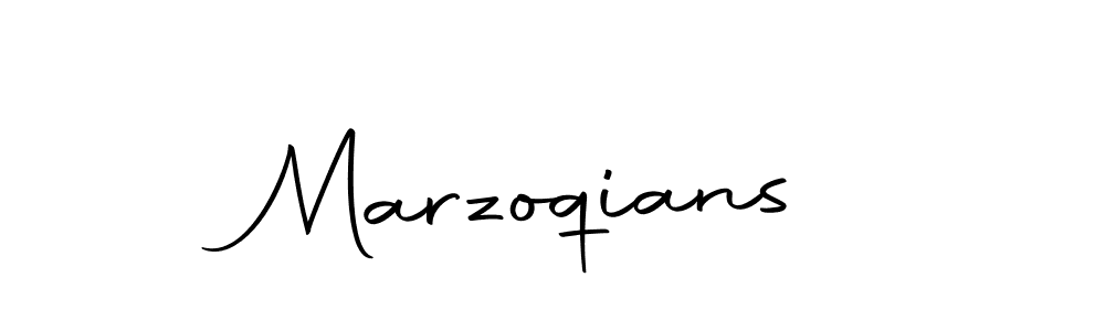 Design your own signature with our free online signature maker. With this signature software, you can create a handwritten (Autography-DOLnW) signature for name Marzoqians. Marzoqians signature style 10 images and pictures png