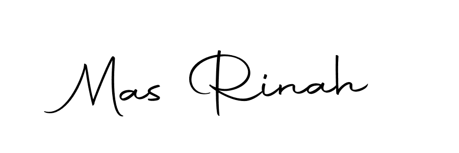 Design your own signature with our free online signature maker. With this signature software, you can create a handwritten (Autography-DOLnW) signature for name Mas Rinah. Mas Rinah signature style 10 images and pictures png