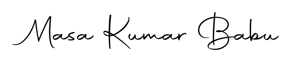 Explore multiple handwriting variations for Masa Kumar Babu including this stunning Autography-DOLnW design. Free to use across all platforms. Masa Kumar Babu signature style 10 images and pictures png