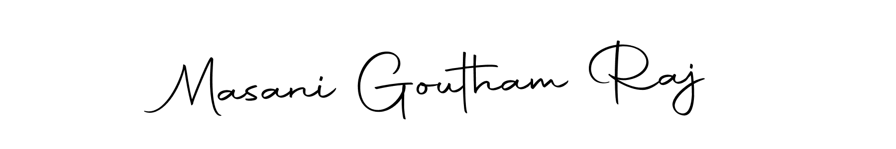 How to make Masani Goutham Raj name signature. Use Autography-DOLnW style for creating short signs online. This is the latest handwritten sign. Masani Goutham Raj signature style 10 images and pictures png