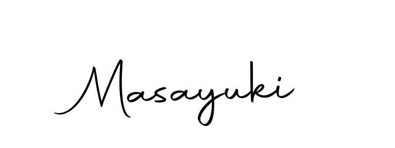 Use a signature maker to create a handwritten signature online. With this signature software, you can design (Autography-DOLnW) your own signature for name Masayuki. Masayuki signature style 10 images and pictures png