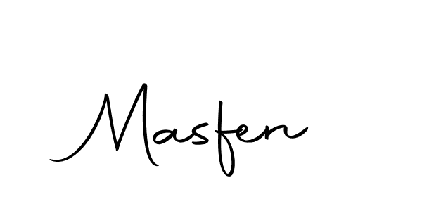 You should practise on your own different ways (Autography-DOLnW) to write your name (Masfen) in signature. don't let someone else do it for you. Masfen signature style 10 images and pictures png