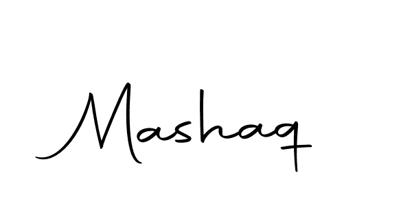 Use a signature maker to create a handwritten signature online. With this signature software, you can design (Autography-DOLnW) your own signature for name Mashaq. Mashaq signature style 10 images and pictures png