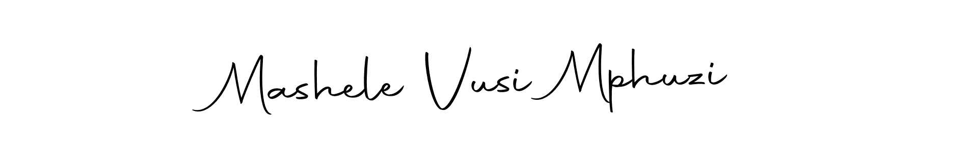 How to make Mashele Vusi Mphuzi name signature. Use Autography-DOLnW style for creating short signs online. This is the latest handwritten sign. Mashele Vusi Mphuzi signature style 10 images and pictures png