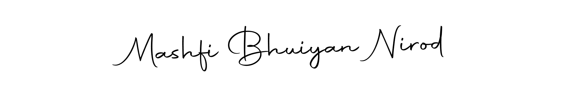 Make a short Mashfi Bhuiyan Nirod signature style. Manage your documents anywhere anytime using Autography-DOLnW. Create and add eSignatures, submit forms, share and send files easily. Mashfi Bhuiyan Nirod signature style 10 images and pictures png