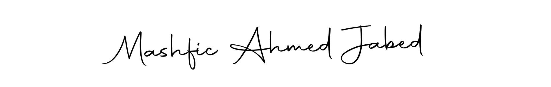 Design your own signature with our free online signature maker. With this signature software, you can create a handwritten (Autography-DOLnW) signature for name Mashfic Ahmed Jabed. Mashfic Ahmed Jabed signature style 10 images and pictures png