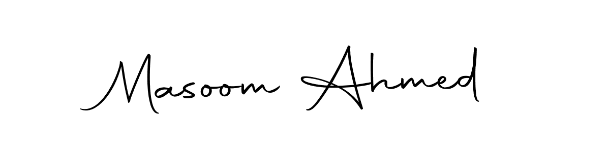 You should practise on your own different ways (Autography-DOLnW) to write your name (Masoom Ahmed) in signature. don't let someone else do it for you. Masoom Ahmed signature style 10 images and pictures png