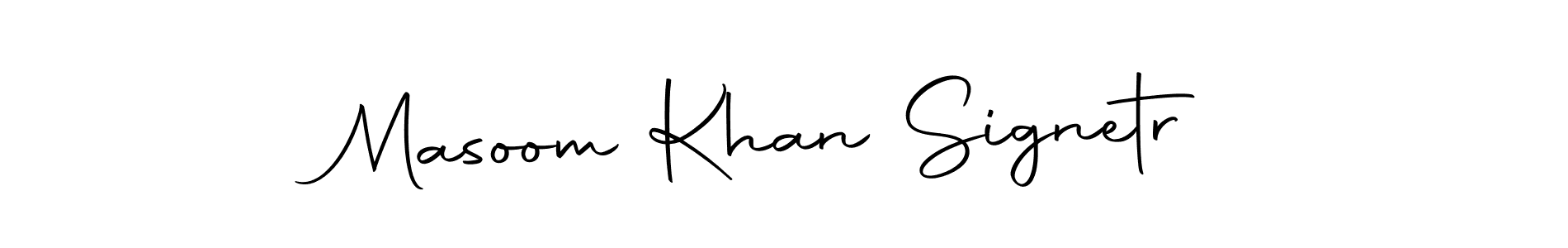 You can use this online signature creator to create a handwritten signature for the name Masoom Khan Signetr. This is the best online autograph maker. Masoom Khan Signetr signature style 10 images and pictures png