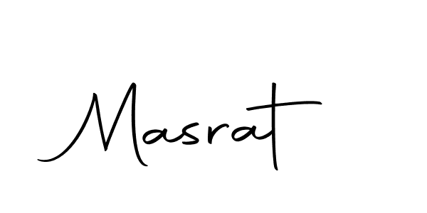 Use a signature maker to create a handwritten signature online. With this signature software, you can design (Autography-DOLnW) your own signature for name Masrat. Masrat signature style 10 images and pictures png