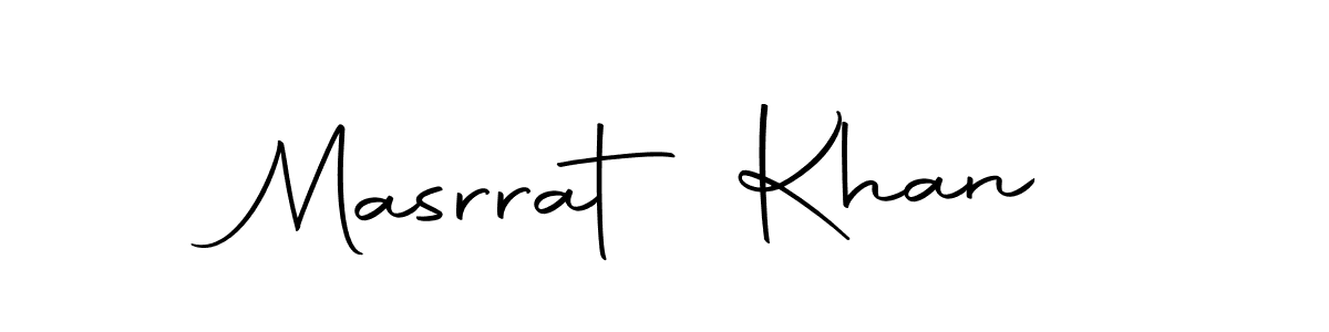 Design your own signature with our free online signature maker. With this signature software, you can create a handwritten (Autography-DOLnW) signature for name Masrrat Khan. Masrrat Khan signature style 10 images and pictures png