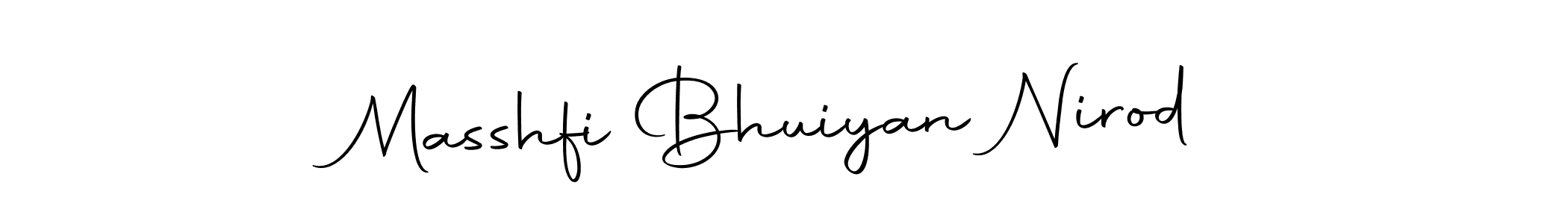 This is the best signature style for the Masshfi Bhuiyan Nirod name. Also you like these signature font (Autography-DOLnW). Mix name signature. Masshfi Bhuiyan Nirod signature style 10 images and pictures png