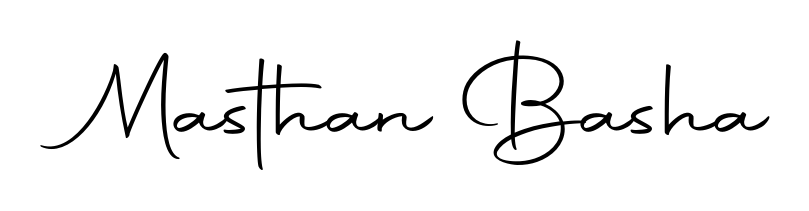 A stylish, flowing autograph style designed for name Masthan Basha using Autography-DOLnW typography. Perfect for digital creative projects. Masthan Basha signature style 10 images and pictures png