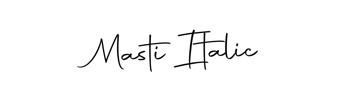You can use this online signature creator to create a handwritten signature for the name Masti Italic. This is the best online autograph maker. Masti Italic signature style 10 images and pictures png