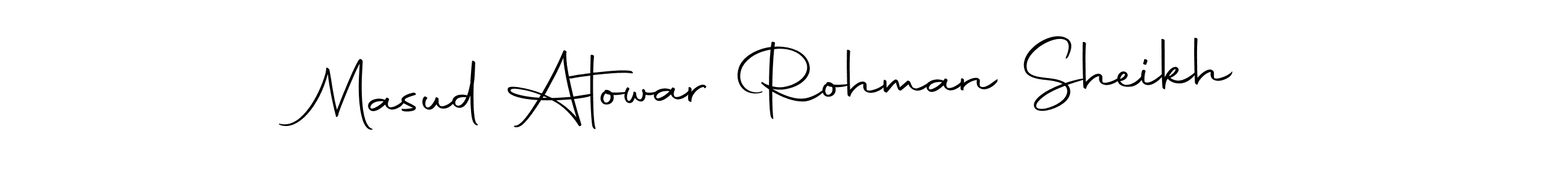 Similarly Autography-DOLnW is the best handwritten signature design. Signature creator online .You can use it as an online autograph creator for name Masud Atowar Rohman Sheikh. Masud Atowar Rohman Sheikh signature style 10 images and pictures png