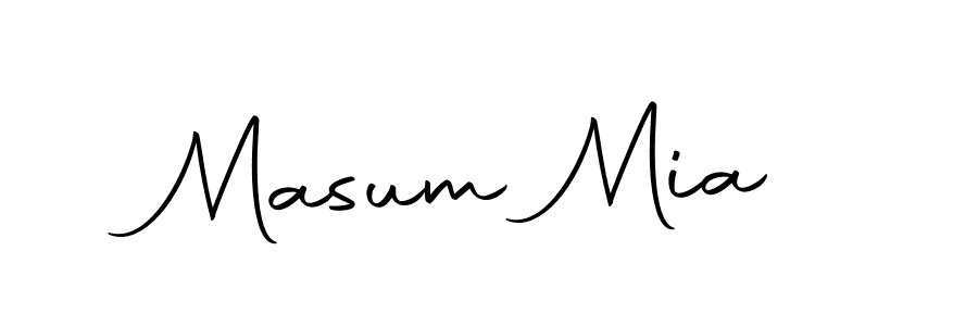 Create a beautiful signature design for name Masum Mia. With this signature (Autography-DOLnW) fonts, you can make a handwritten signature for free. Masum Mia signature style 10 images and pictures png