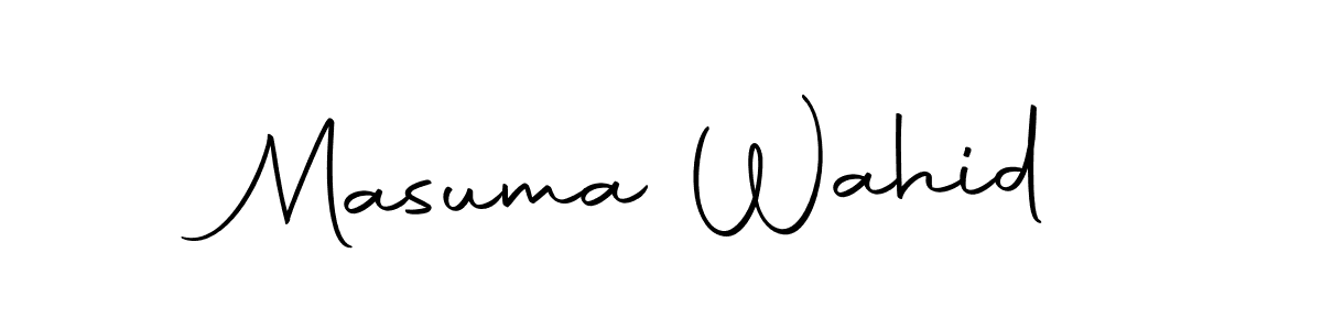 Also we have Masuma Wahid name is the best signature style. Create professional handwritten signature collection using Autography-DOLnW autograph style. Masuma Wahid signature style 10 images and pictures png