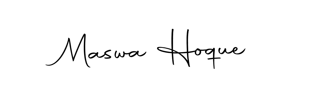Make a beautiful signature design for name Maswa Hoque. Use this online signature maker to create a handwritten signature for free. Maswa Hoque signature style 10 images and pictures png