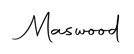 Create your official email sign-off with Maswood name in Autography-DOLnW style. Crisp, clean, and perfectly legible across all screens. Maswood signature style 10 images and pictures png