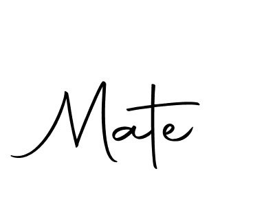 Make a beautiful signature design for name Mate. With this signature (Autography-DOLnW) style, you can create a handwritten signature for free. Mate signature style 10 images and pictures png