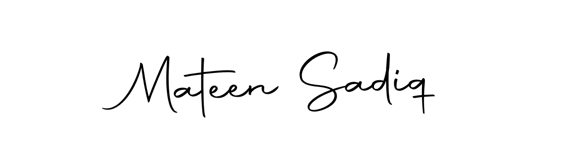 How to make Mateen Sadiq name signature. Use Autography-DOLnW style for creating short signs online. This is the latest handwritten sign. Mateen Sadiq signature style 10 images and pictures png