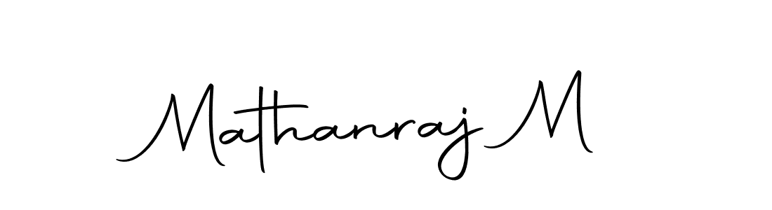 How to make Mathanraj M name signature. Use Autography-DOLnW style for creating short signs online. This is the latest handwritten sign. Mathanraj M signature style 10 images and pictures png