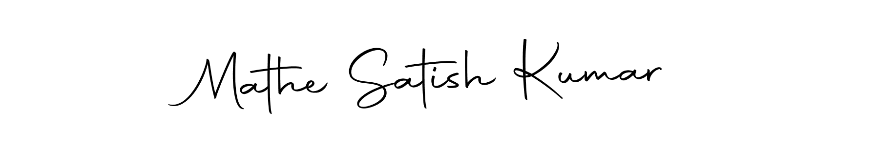 Make a beautiful signature design for name Mathe Satish Kumar. Use this online signature maker to create a handwritten signature for free. Mathe Satish Kumar signature style 10 images and pictures png