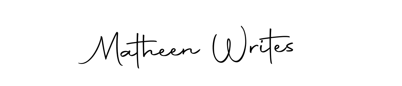 Design your own signature with our free online signature maker. With this signature software, you can create a handwritten (Autography-DOLnW) signature for name Matheen Writes. Matheen Writes signature style 10 images and pictures png