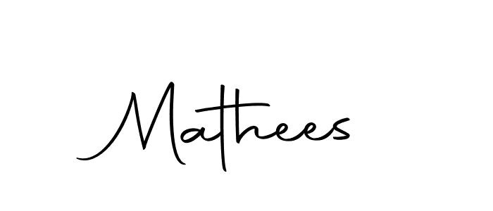 Design your own signature with our free online signature maker. With this signature software, you can create a handwritten (Autography-DOLnW) signature for name Mathees. Mathees signature style 10 images and pictures png