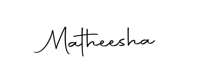 Design your own signature with our free online signature maker. With this signature software, you can create a handwritten (Autography-DOLnW) signature for name Matheesha. Matheesha signature style 10 images and pictures png