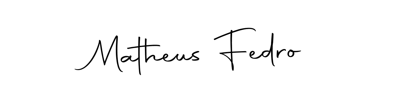 Design your own signature with our free online signature maker. With this signature software, you can create a handwritten (Autography-DOLnW) signature for name Matheus Fedro. Matheus Fedro signature style 10 images and pictures png