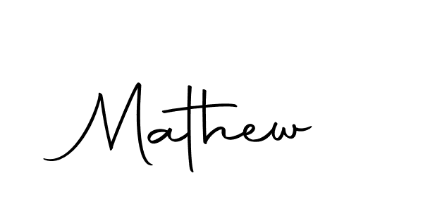 Design your own signature with our free online signature maker. With this signature software, you can create a handwritten (Autography-DOLnW) signature for name Mathew. Mathew signature style 10 images and pictures png