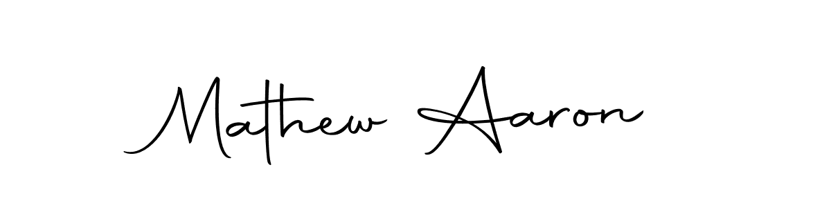 Make a short Mathew Aaron signature style. Manage your documents anywhere anytime using Autography-DOLnW. Create and add eSignatures, submit forms, share and send files easily. Mathew Aaron signature style 10 images and pictures png