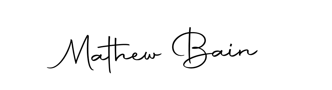 How to make Mathew Bain name signature. Use Autography-DOLnW style for creating short signs online. This is the latest handwritten sign. Mathew Bain signature style 10 images and pictures png