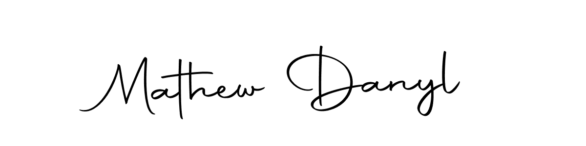 Mathew Danyl stylish signature style. Best Handwritten Sign (Autography-DOLnW) for my name. Handwritten Signature Collection Ideas for my name Mathew Danyl. Mathew Danyl signature style 10 images and pictures png