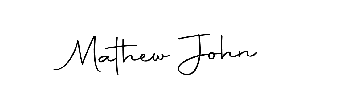 Create a beautiful signature design for name Mathew John. With this signature (Autography-DOLnW) fonts, you can make a handwritten signature for free. Mathew John signature style 10 images and pictures png