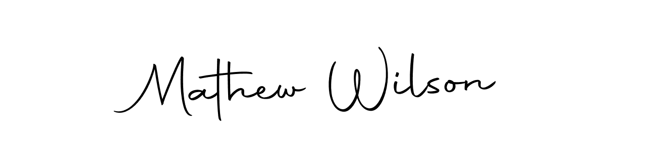 Design your own signature with our free online signature maker. With this signature software, you can create a handwritten (Autography-DOLnW) signature for name Mathew Wilson. Mathew Wilson signature style 10 images and pictures png