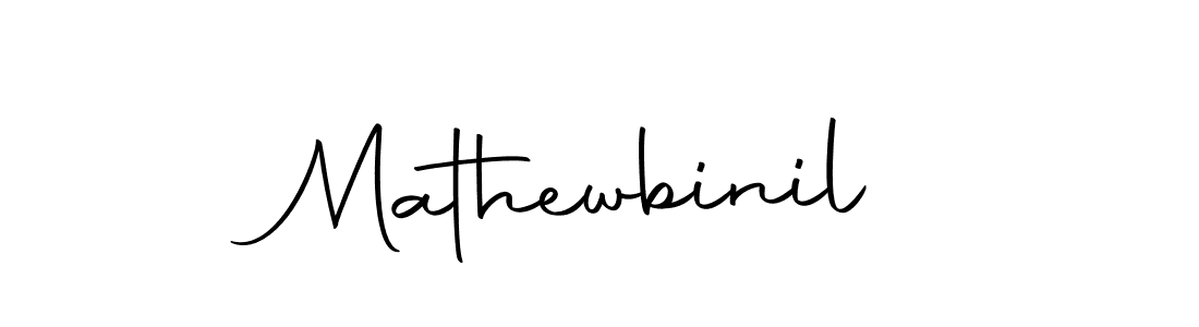 Make a beautiful signature design for name Mathewbinil. With this signature (Autography-DOLnW) style, you can create a handwritten signature for free. Mathewbinil signature style 10 images and pictures png