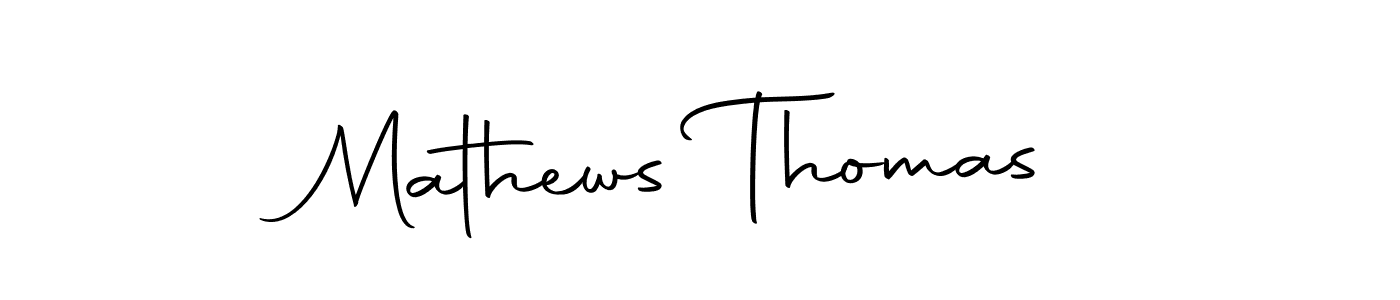 Create a beautiful signature design for name Mathews Thomas. With this signature (Autography-DOLnW) fonts, you can make a handwritten signature for free. Mathews Thomas signature style 10 images and pictures png