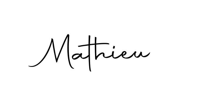 Create a beautiful signature design for name Mathieu. With this signature (Autography-DOLnW) fonts, you can make a handwritten signature for free. Mathieu signature style 10 images and pictures png