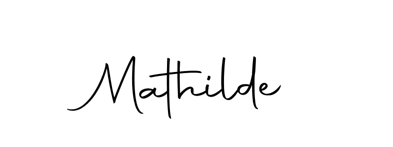 Create a beautiful signature design for name Mathilde. With this signature (Autography-DOLnW) fonts, you can make a handwritten signature for free. Mathilde signature style 10 images and pictures png