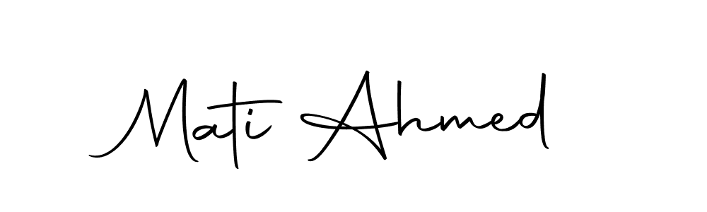 Make a beautiful signature design for name Mati Ahmed. With this signature (Autography-DOLnW) style, you can create a handwritten signature for free. Mati Ahmed signature style 10 images and pictures png