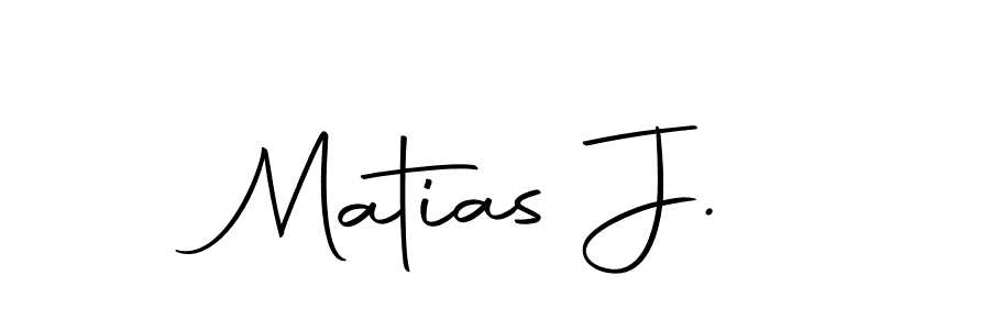 Make a beautiful signature design for name Matias J.. With this signature (Autography-DOLnW) style, you can create a handwritten signature for free. Matias J. signature style 10 images and pictures png