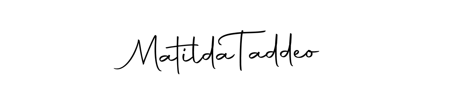You should practise on your own different ways (Autography-DOLnW) to write your name (Matilda  Taddeo) in signature. don't let someone else do it for you. Matilda  Taddeo signature style 10 images and pictures png