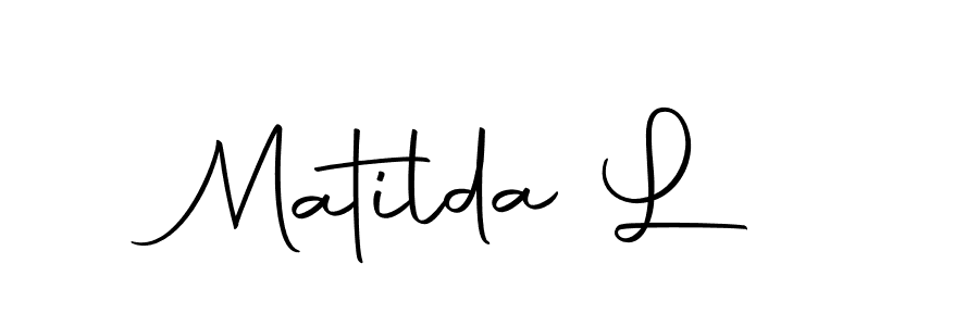 Use a signature maker to create a handwritten signature online. With this signature software, you can design (Autography-DOLnW) your own signature for name Matilda L. Matilda L signature style 10 images and pictures png