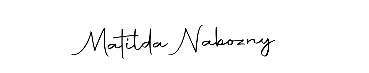 How to make Matilda Nabozny name signature. Use Autography-DOLnW style for creating short signs online. This is the latest handwritten sign. Matilda Nabozny signature style 10 images and pictures png