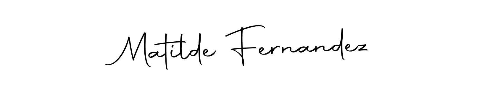 How to make Matilde Fernandez name signature. Use Autography-DOLnW style for creating short signs online. This is the latest handwritten sign. Matilde Fernandez signature style 10 images and pictures png